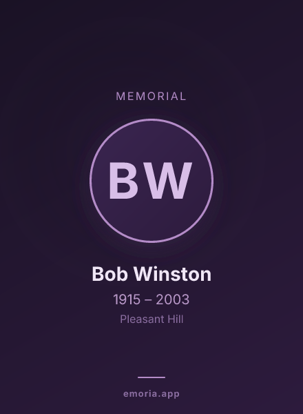 Memorial portrait of Bob Winston