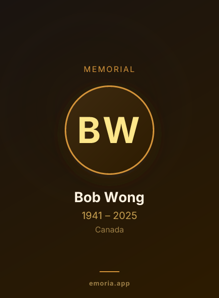 Memorial portrait of Bob Wong