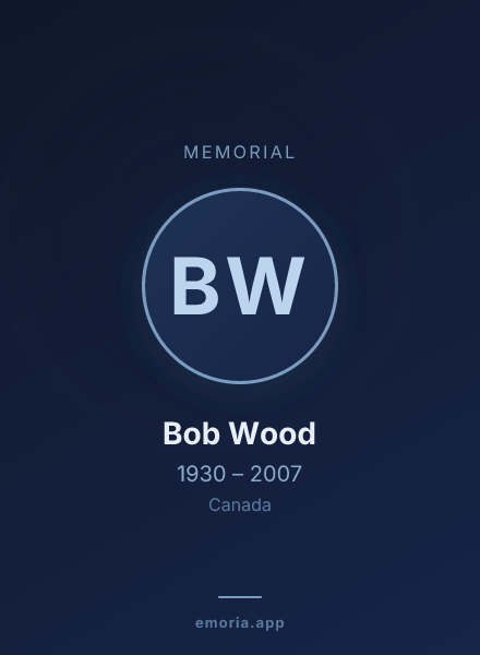 Memorial portrait of Bob Wood