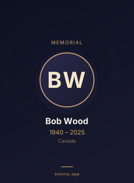 Memorial portrait of Bob Wood