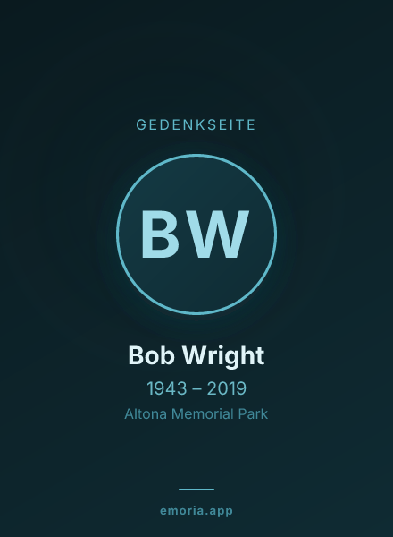 Gedenkportrait von Bob Wright