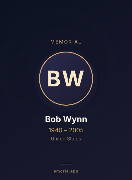 Memorial portrait of Bob Wynn