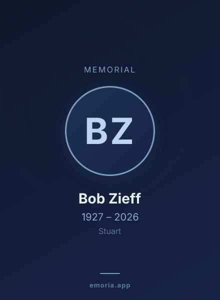 Memorial portrait of Bob Zieff