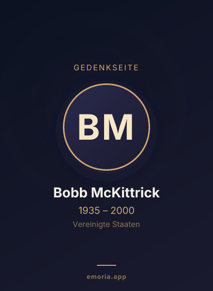 Gedenkportrait von Bobb McKittrick