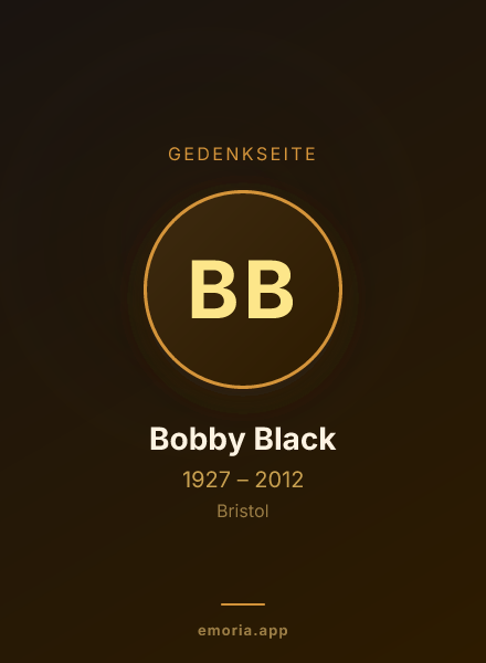 Gedenkportrait von Bobby Black