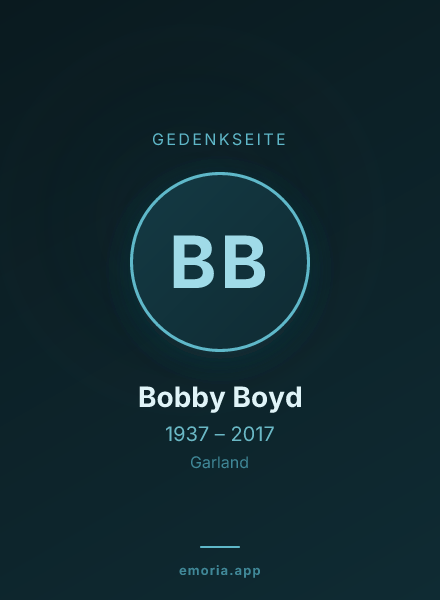 Gedenkportrait von Bobby Boyd