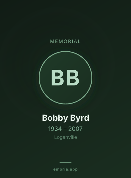 Memorial portrait of Bobby Byrd