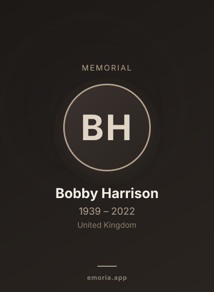 Memorial portrait of Bobby Harrison