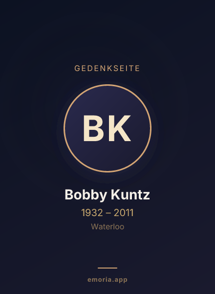 Gedenkportrait von Bobby Kuntz