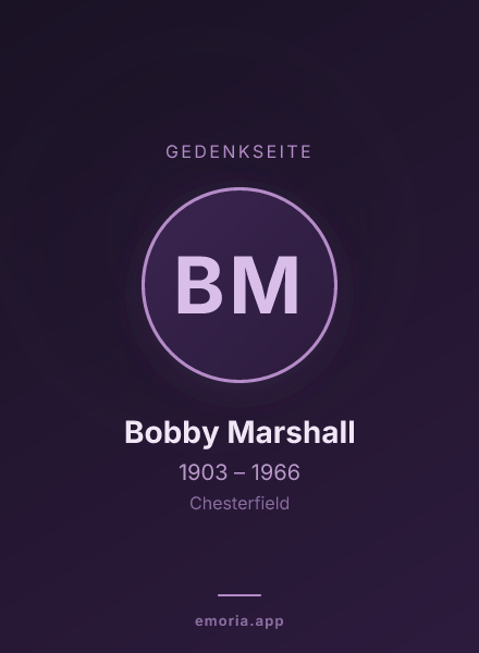 Gedenkportrait von Bobby Marshall