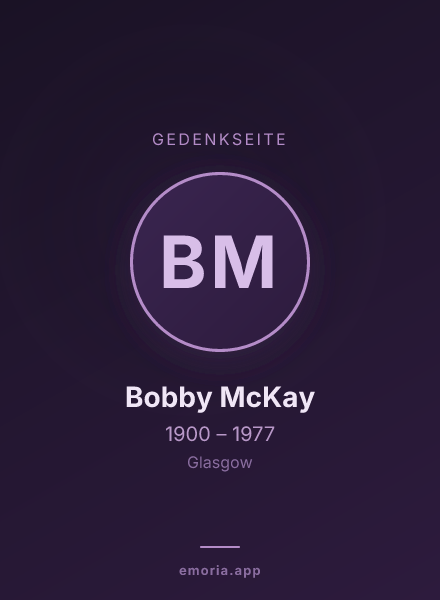 Gedenkportrait von Bobby McKay