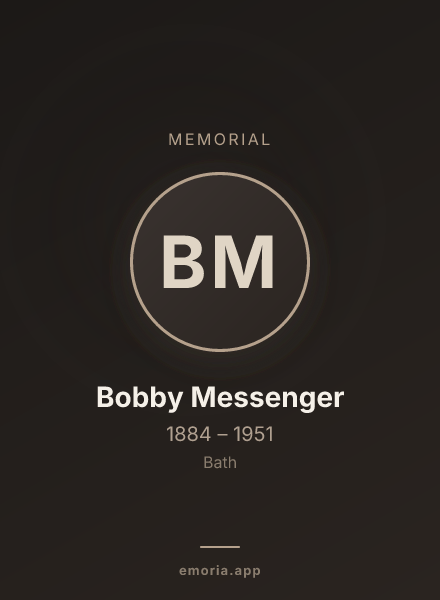 Memorial portrait of Bobby Messenger