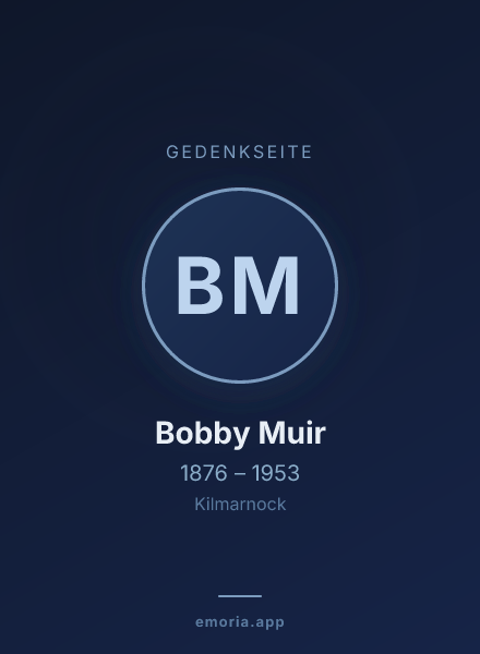 Gedenkportrait von Bobby Muir