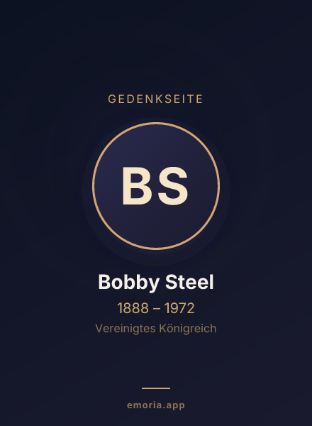 Gedenkportrait von Bobby Steel