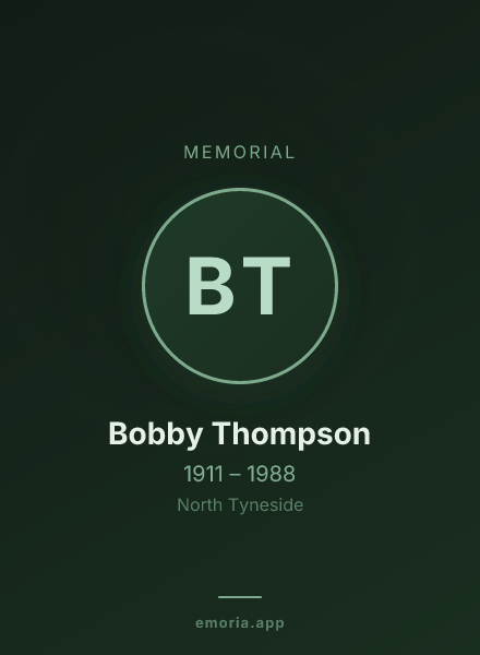 Memorial portrait of Bobby Thompson