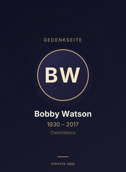 Gedenkportrait von Bobby Watson