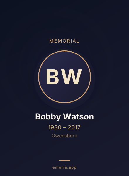 Memorial portrait of Bobby Watson