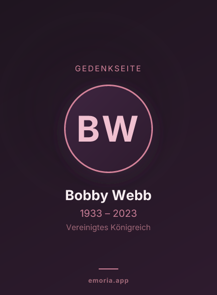 Gedenkportrait von Bobby Webb