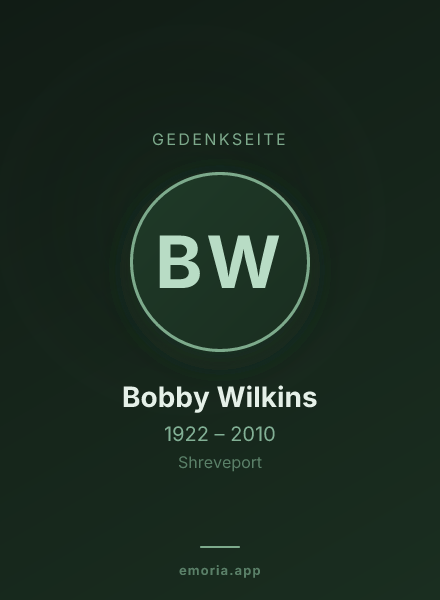 Gedenkportrait von Bobby Wilkins