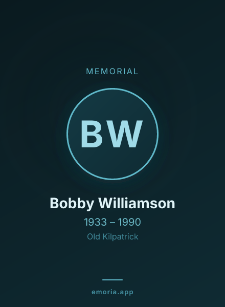 Memorial portrait of Bobby Williamson