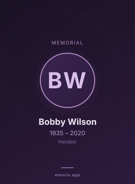 Memorial portrait of Bobby Wilson