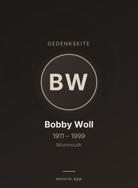 Gedenkportrait von Bobby Woll