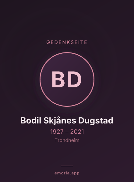 Gedenkportrait von Bodil Skjånes Dugstad
