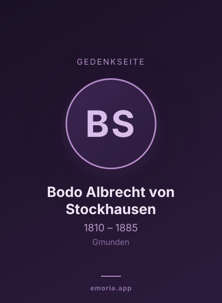 Gedenkportrait von Bodo Albrecht von Stockhausen