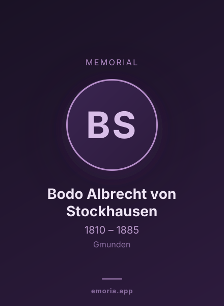Memorial portrait of Bodo Albrecht von Stockhausen