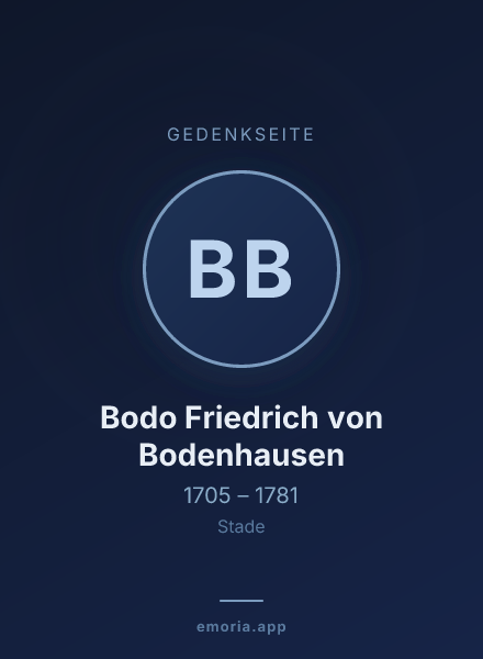 Gedenkportrait von Bodo Friedrich von Bodenhausen
