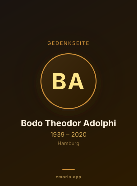 Gedenkportrait von Bodo Theodor Adolphi