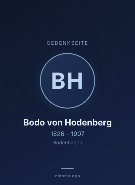 Gedenkportrait von Bodo von Hodenberg