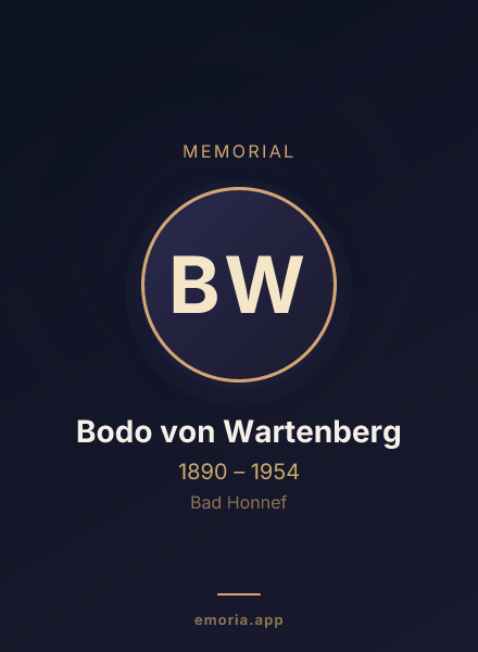 Memorial portrait of Bodo von Wartenberg