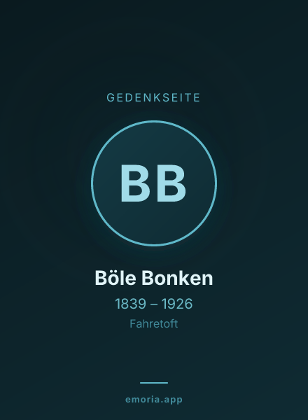Gedenkportrait von Böle Bonken