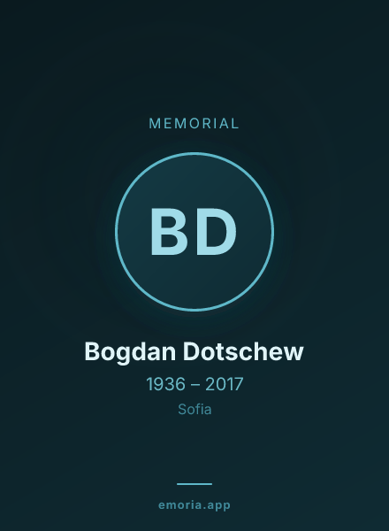 Memorial portrait of Bogdan Dotschew