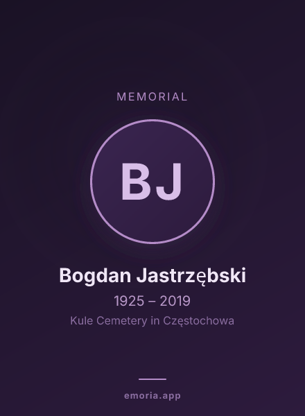 Memorial portrait of Bogdan Jastrzębski
