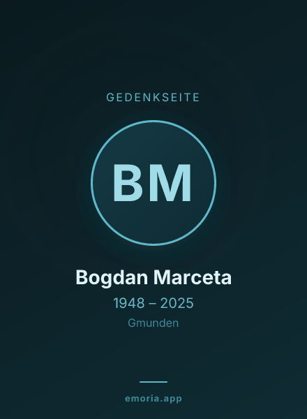 Gedenkportrait von Bogdan Marceta