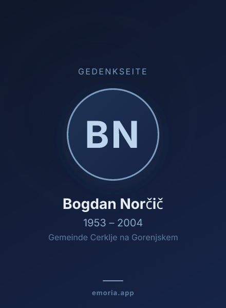 Gedenkportrait von Bogdan Norčič