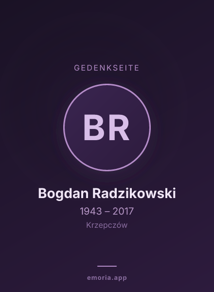 Gedenkportrait von Bogdan Radzikowski