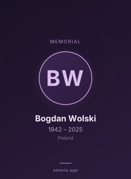 Memorial portrait of Bogdan Wolski