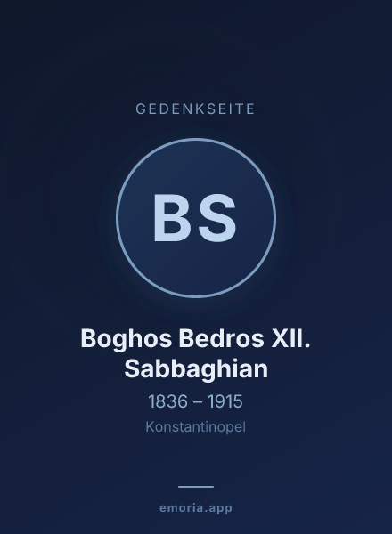 Gedenkportrait von Boghos Bedros XII. Sabbaghian