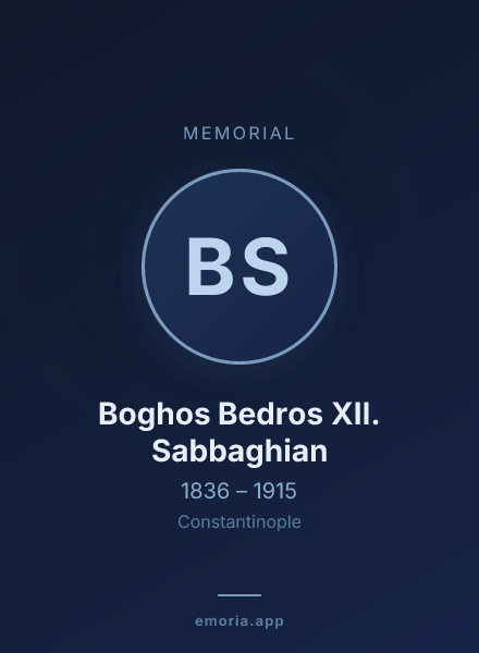 Memorial portrait of Boghos Bedros XII. Sabbaghian