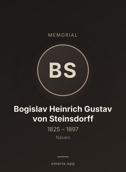 Memorial portrait of Bogislav Heinrich Gustav von Steinsdorff
