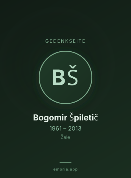 Gedenkportrait von Bogomir Špiletič