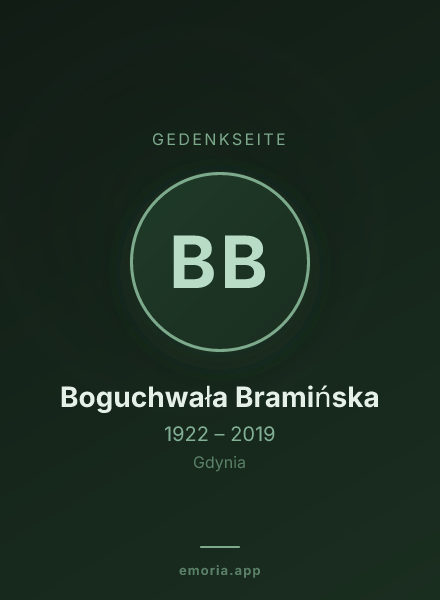 Gedenkportrait von Boguchwała Bramińska