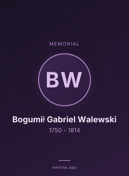Memorial portrait of Bogumił Gabriel Walewski