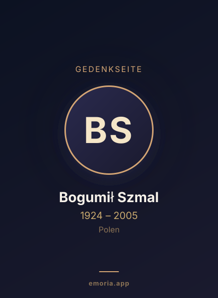 Gedenkportrait von Bogumił Szmal