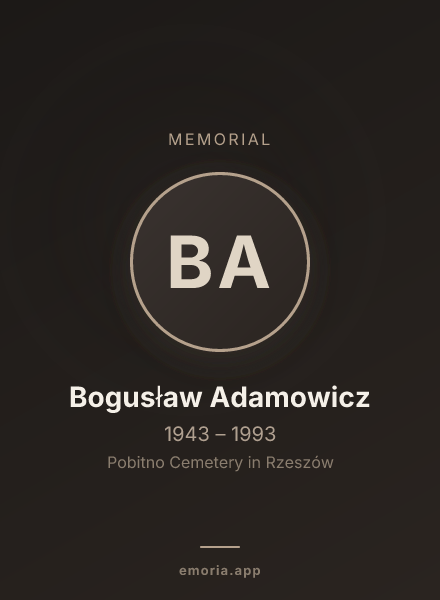 Memorial portrait of Bogusław Adamowicz