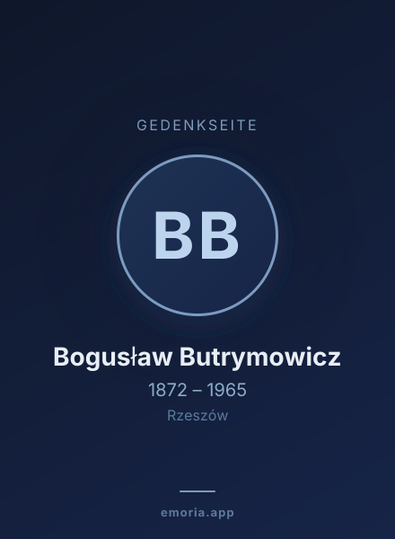 Gedenkportrait von Bogusław Butrymowicz