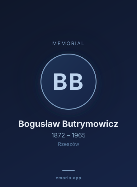 Memorial portrait of Bogusław Butrymowicz
